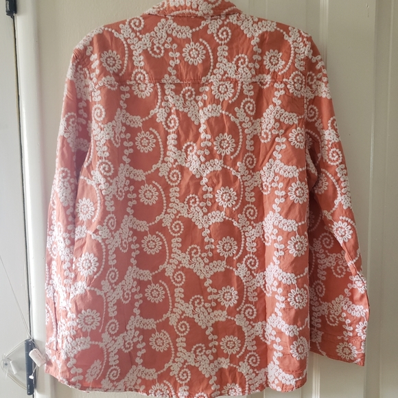 OSO Casuals Embroidered Shirt Long Sleeve Button Neck XL - Picture 8 of 8